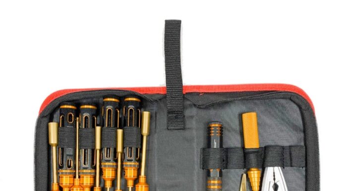 Kit di utensili Racers Edge Big Handle Black Gold 13 pezzi